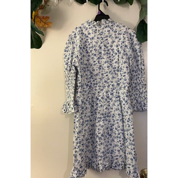 Urban Outfitters x Laura Ashley Maisy Mock Neck Mini Floral Dress Womens Size XS - Picture 3 of 14